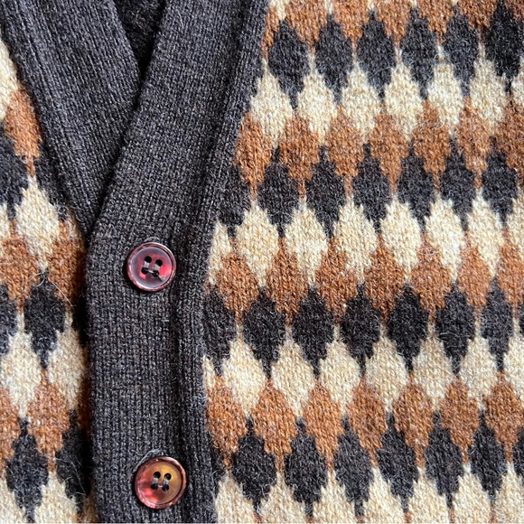 Jantzen Brown Argyle sweater vest size M - Picture 4 of 5